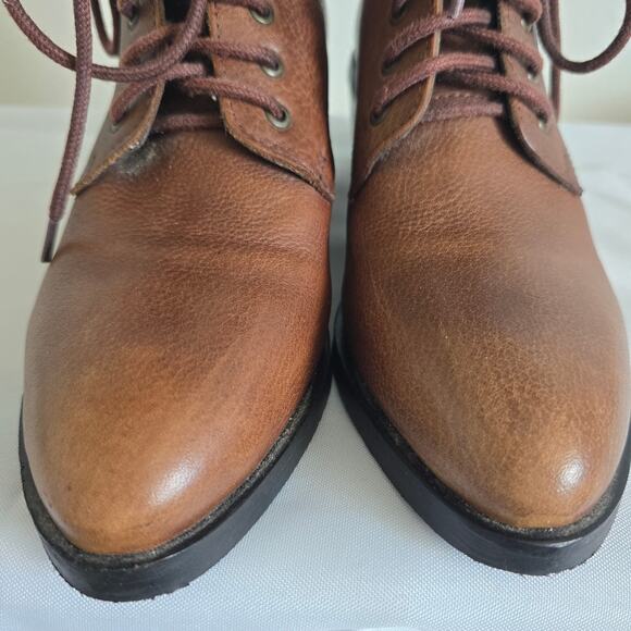 Jeffrey Campbel Zephyr Lace Up Ankle Boot Brown Leather Size 8 Cottagecore - Picture 5 of 7